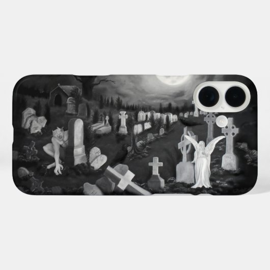 墓地の夜 – 天使と悪魔 Case-Mate iPhoneケース (裏面 (横))