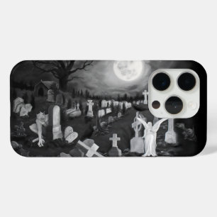 墓地の夜 – 天使と悪魔 iPhone 15 PROケース