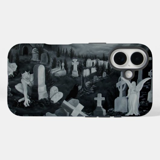 墓地の夜 – 天使と悪魔 Case-Mate iPhoneケース (裏面 (横))
