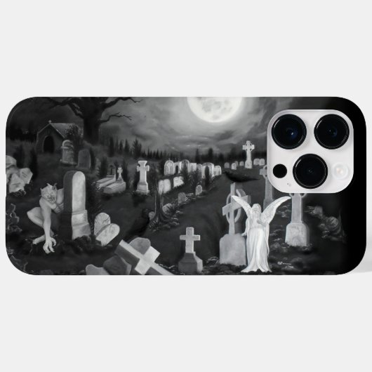 墓地の夜 – 天使と悪魔 Case-Mate iPhoneケース (裏面 (横))