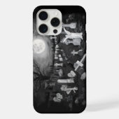 墓地の夜 – 天使と悪魔 iPhoneケース (裏面)