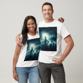 墓地の女性幽霊の不気味な光景 Tシャツ (ユニセックス)