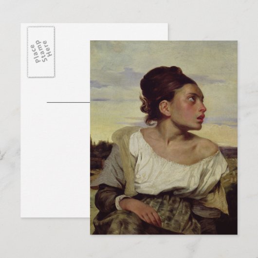 墓地の孤児、1824年 ポストカード (正面/裏面)