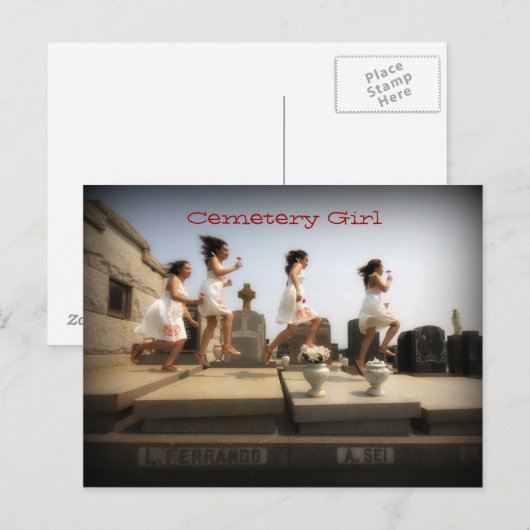 墓地の少女 ポストカード (正面/裏面)