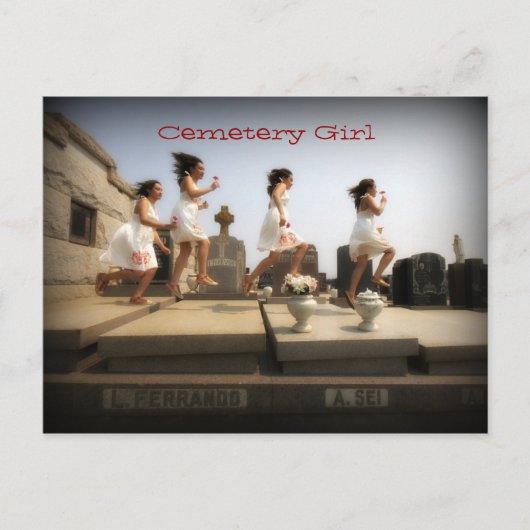 墓地の少女 ポストカード (正面)