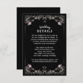 墓地の愛のマッチング ウェディング 詳細 3.5x5 招待状 (正面/裏面)