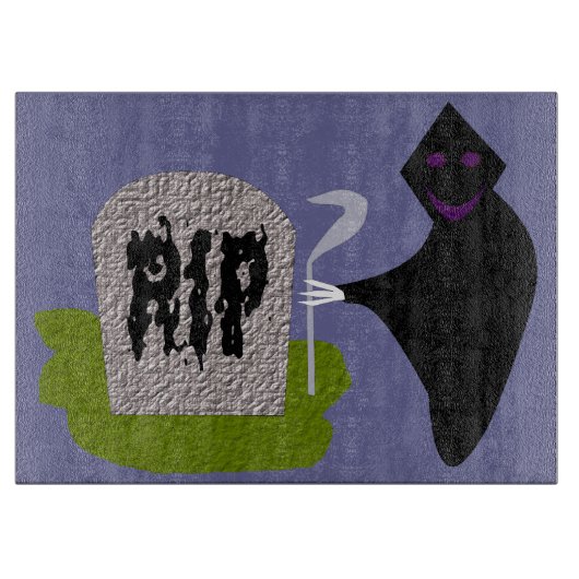 墓地の死ハロウィーンガラスの切断ボード カッティングボード (正面)