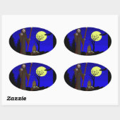 墓地の死神 楕円形シール (シート)