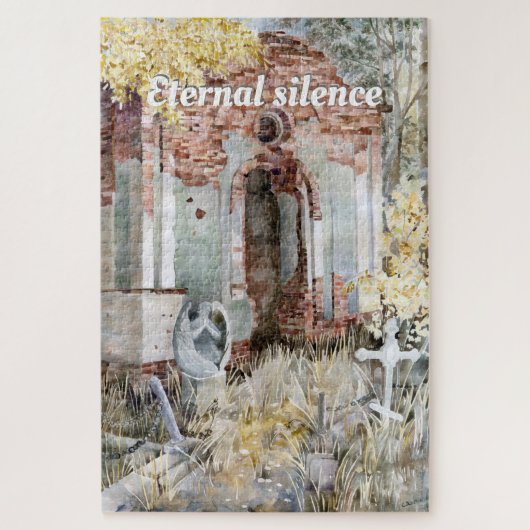 墓地の永遠の沈黙パズル ジグソーパズル (縦)
