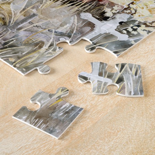 墓地の永遠の沈黙 ジグソーパズル (側面)