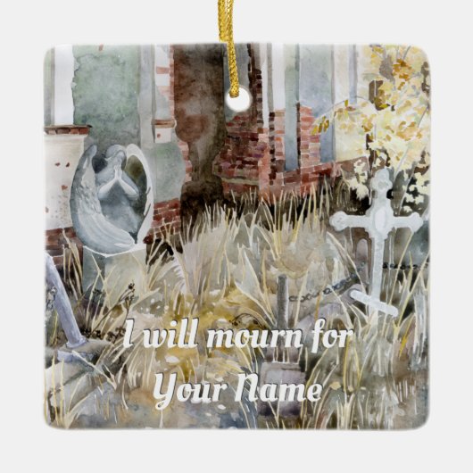 墓地の永遠の沈黙 セラミックオーナメント (正面)