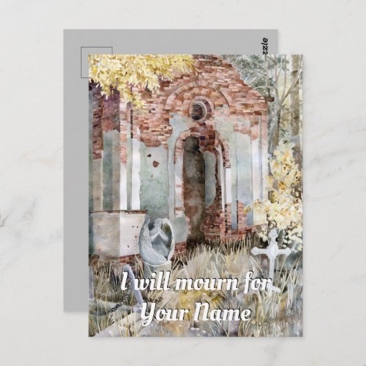 墓地の永遠の静寂 ポストカード (正面/裏面)