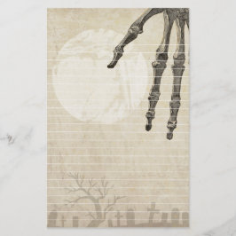 墓地の満月および骨組手 便箋