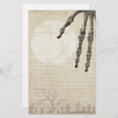 墓地の満月および骨組手 便箋 (正面/裏面)