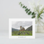 墓地の白いはがきを持つステーブ教会 ポストカード (スタンド正面)