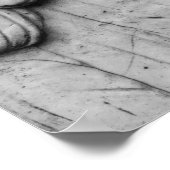 墓地の白と黒の天使の像ポスター ポスター (角)