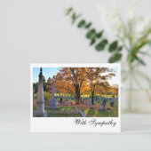 墓地の秋の風景 / シュガーメープル / 追悼 ポストカード (スタンド正面)