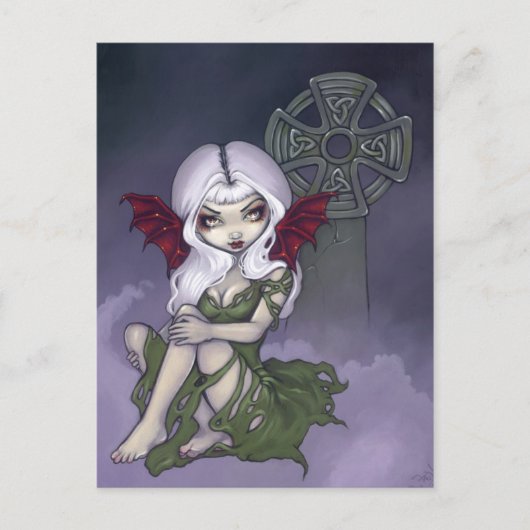 「墓地の霧」はがき ポストカード (正面)