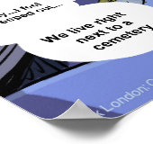 墓地の食料品おもしろい/悲しいポスター ポスター (角)