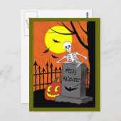 墓地の骸骨 ポストカード (正面/裏面)