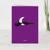 墓地の黒、紫、ターコイズハロウィーン カード (裏面)