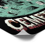 墓地や葬儀に簡単に気を取られる、墓地マニア ポスター (角)