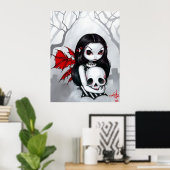 墓地を歩くアートプリントゴシックの妖精 ポスター (ホームオフィス)