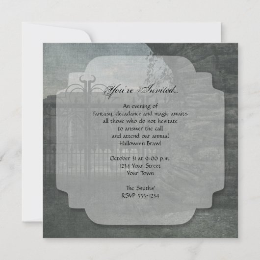 墓地アットダスクハローウィンパーティ 招待状 (正面)