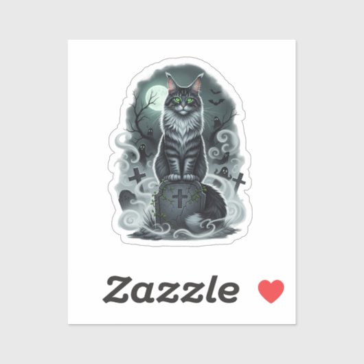 墓地ガーディアン – メーンクーンハロウィーン シール (シート)