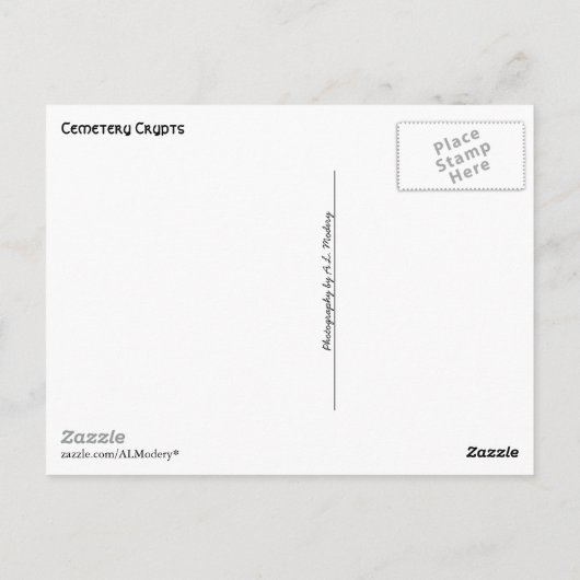 墓地クリプト ポストカード (裏面)