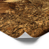 墓地ゴシック様式の墓石ウェスタンの質感 ポスター (角)