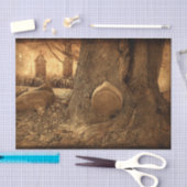 墓地ゴシック様式の墓石ウェスタンの質感 薄葉紙 (クラフト)