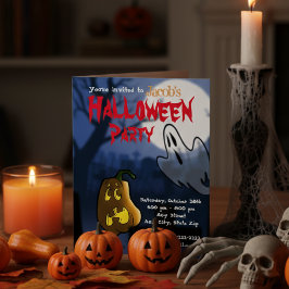 墓地スケアハロウィーン/誕生日招待状 招待状