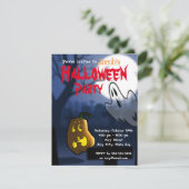 墓地スケアハロウィーン/誕生日招待状 招待状 (スタンド正面)