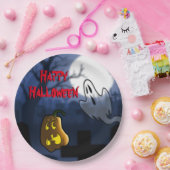 墓地スケアハロウィーン/誕生日紙プレート ペーパープレート (パーティー)