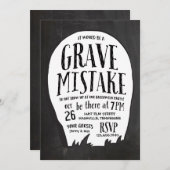 墓地ストーリーハローウィンパーティ 招待状 (正面/裏面)