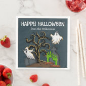 墓地ゾンビと幽霊かわいいハローウィンパーティ (インサイチュ)