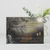 墓地ゾンビハローウィンパーティ招待状 招待状 (スタンド正面)