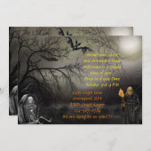 墓地ゾンビハローウィンパーティ招待状 招待状 (正面/裏面)