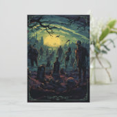 墓地ゾンビハローウィンパーティ 招待状 (スタンド正面)