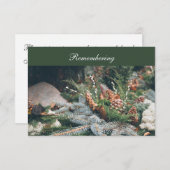 墓地デコレーションデス記念日招待状 エンクロージャーカード (正面/裏面)