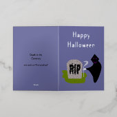 墓地ハロウィンカスタム 箔グリーティングカード (外側レイダウン)