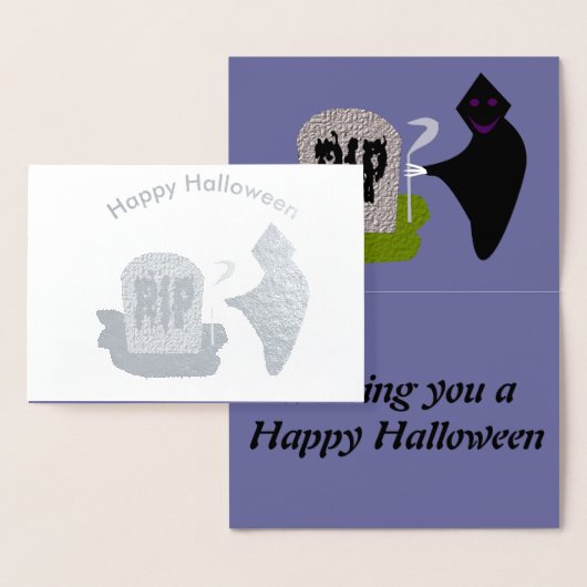 墓地ハロウィンフォイルカードでの死 箔カード (ディスプレー)