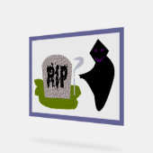 墓地ハロウィーンでの死 アクリルサイン (傾斜)