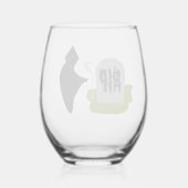 墓地ハロウィーンでの死 ステムなしワイングラス (裏面)