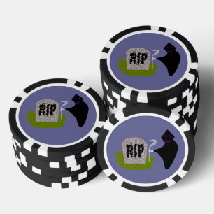 墓地ハロウィーンでの死 ポーカーチップ