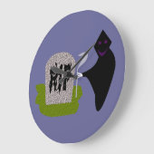 墓地ハロウィーンの壁時計での死 ラージ壁時計 (傾斜)