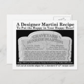 墓地ハロウィーンマルティーニレシピはがき ポストカード (正面/裏面)