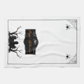 墓地ハロウィーン |白 キッチンタオル (横)