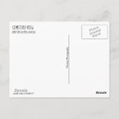 墓地ビューウィズ文字 ポストカード (裏面)